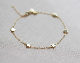 Star Bracelet | Gold or Silver Star Bracelet | Lunar Jewelry