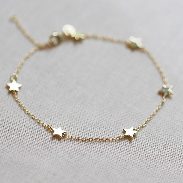 Star Bracelet | Gold or Silver Star Bracelet | Lunar Jewelry