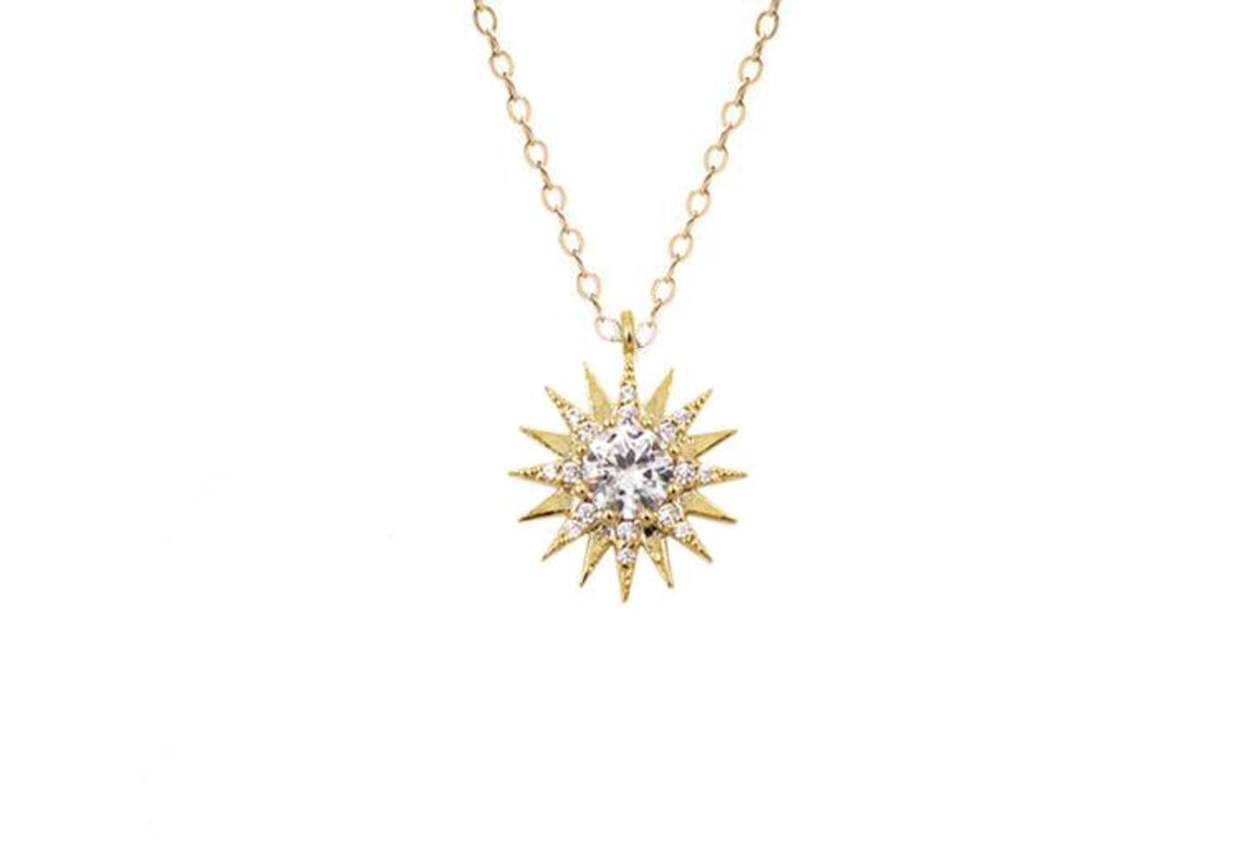 Starburst gold necklace Clearance