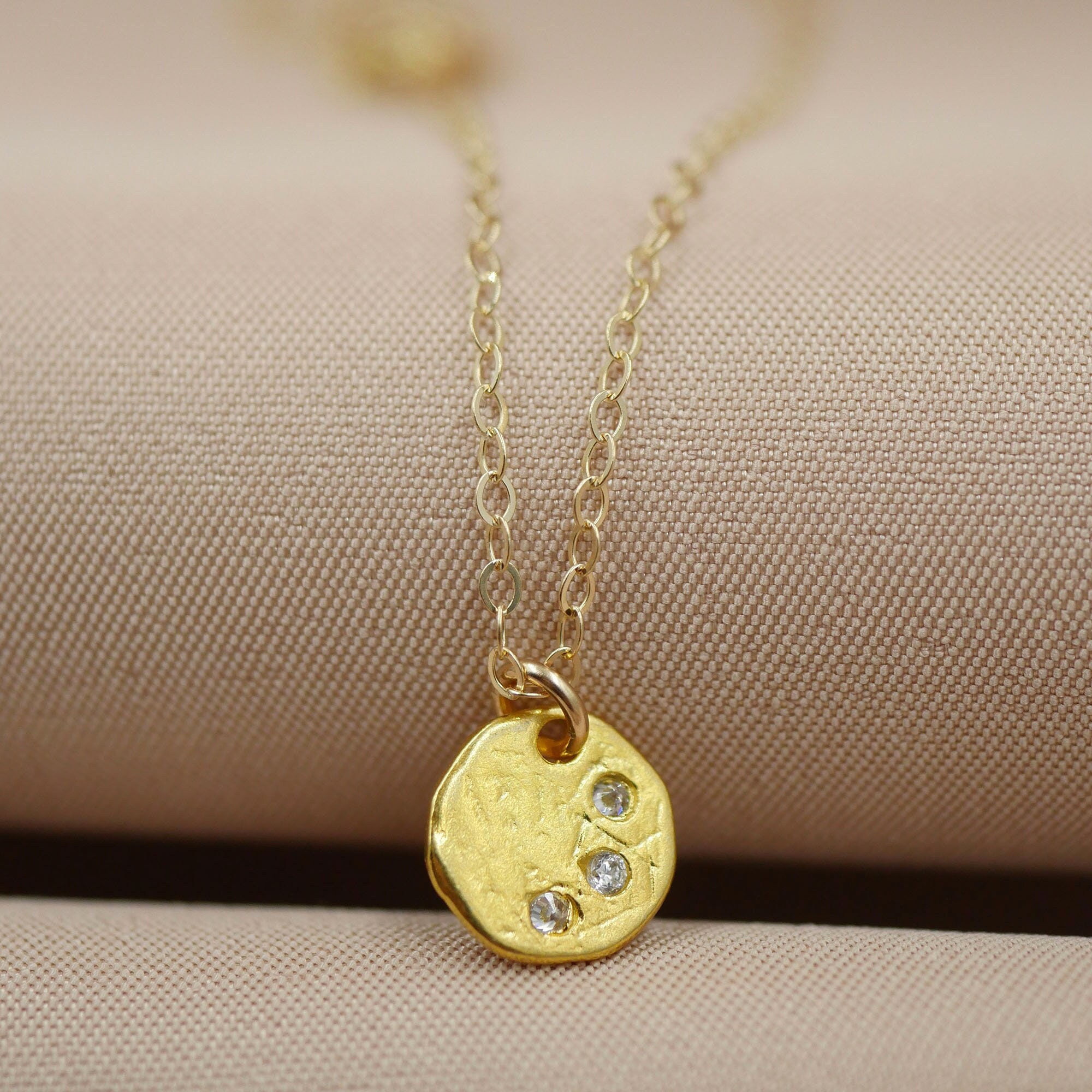 Mini Coin Necklace Gold Coin Necklace 