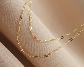 Double Strand Necklace  | 14kt Gold Filled | Delicate Layered Necklace