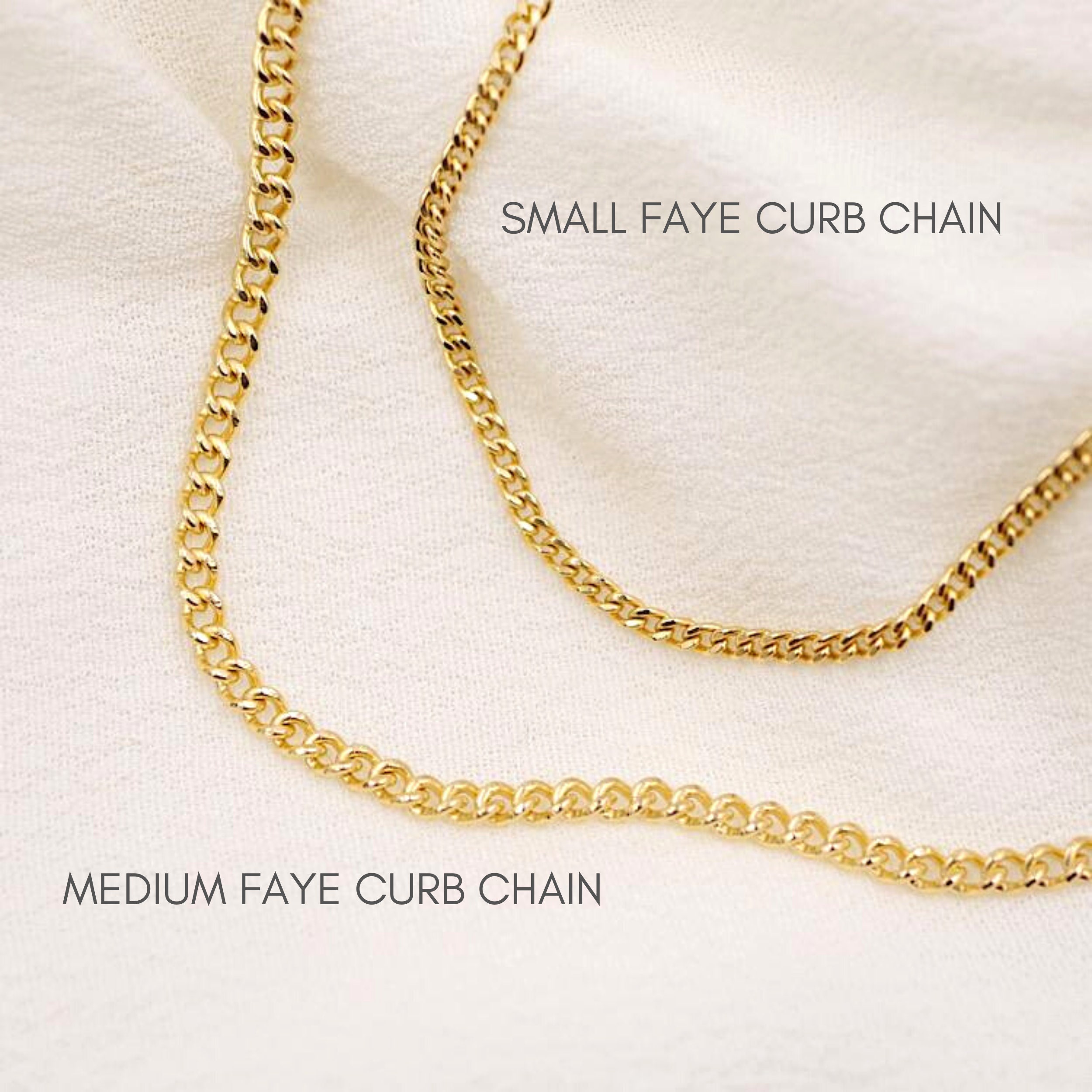 Small Curb Chain Necklace Gold Filled Curb Chain Necklace Layering Necklace