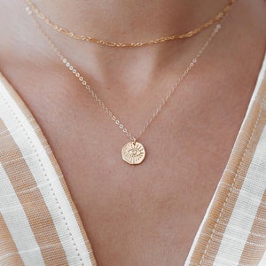 Evil Eye Coin Necklace | Gold Coin Necklace | Simple Gold Necklace