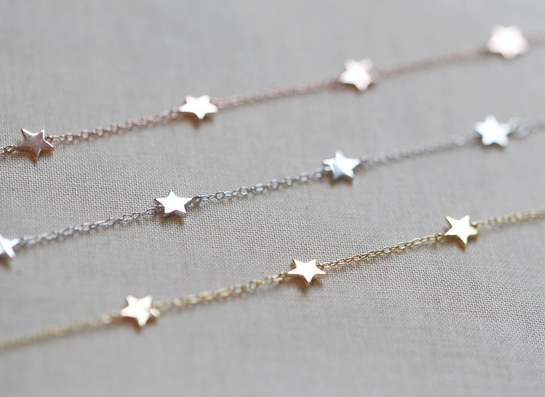 Star Bracelet Gold or Silver Star Bracelet Lunar Jewelry image 7