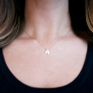 Tiny Gold Paper Airplane Necklace image 2