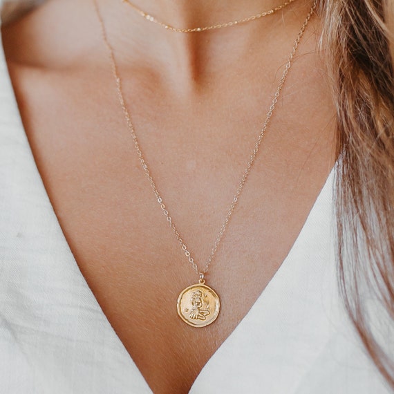SCORPIO ZODIAC COIN PENDANT WITH DIAMOND FRAME- Anita Ko