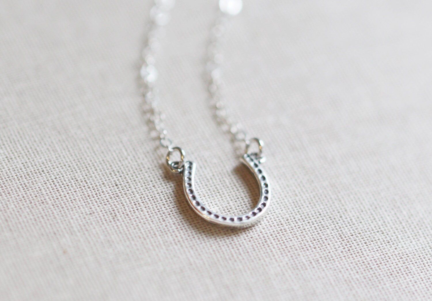 Mini Maddox Horseshoe Necklace, Silver main image 1