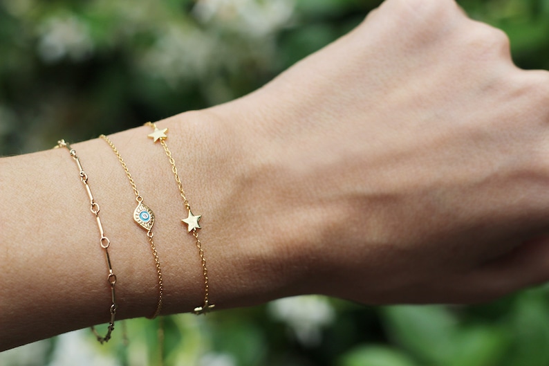 Star Bracelet Gold or Silver Star Bracelet Lunar Jewelry image 5