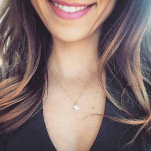 Gold Texas Necklace | State Charm Necklace | Texas Jewelry