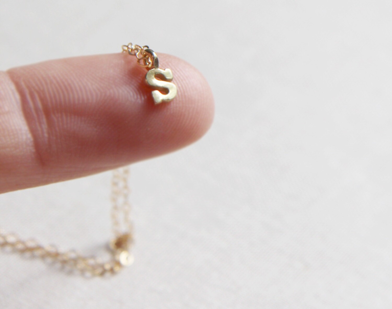 Mini Gold Initial Necklace Tiny Initial Necklace Gold Etsy