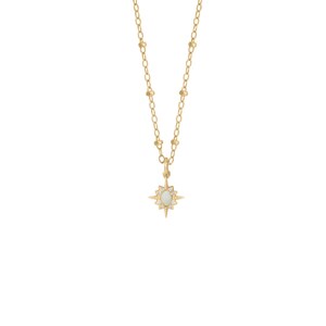 Northstar Opal Necklace | Opal and Gold Necklace | Dainty Star Necklace image 2