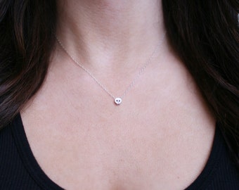 Mini Silver Skull Necklace Sterling Silver
