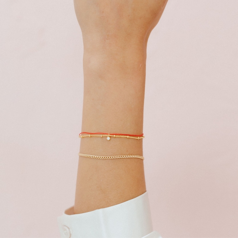 Bracelet cordon rouge Bracelet simple Bracelet porte-bonheur image 6