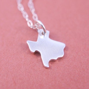 Silver Texas Necklace Sterling Silver Texas State Charm Necklace Texas Jewelry image 4