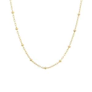 Gold Satellite Necklace 14kt Gold Filled or Sterling Silver Dainty Layering Necklace image 2