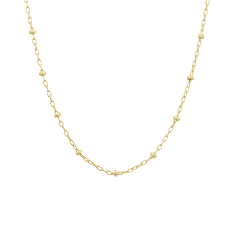 Gold Satellite Necklace 14kt Gold Filled or Sterling Silver Dainty Layering Necklace image 2