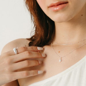 Northstar Opal Necklace | Opal and Gold Necklace | Dainty Star Necklace image 3