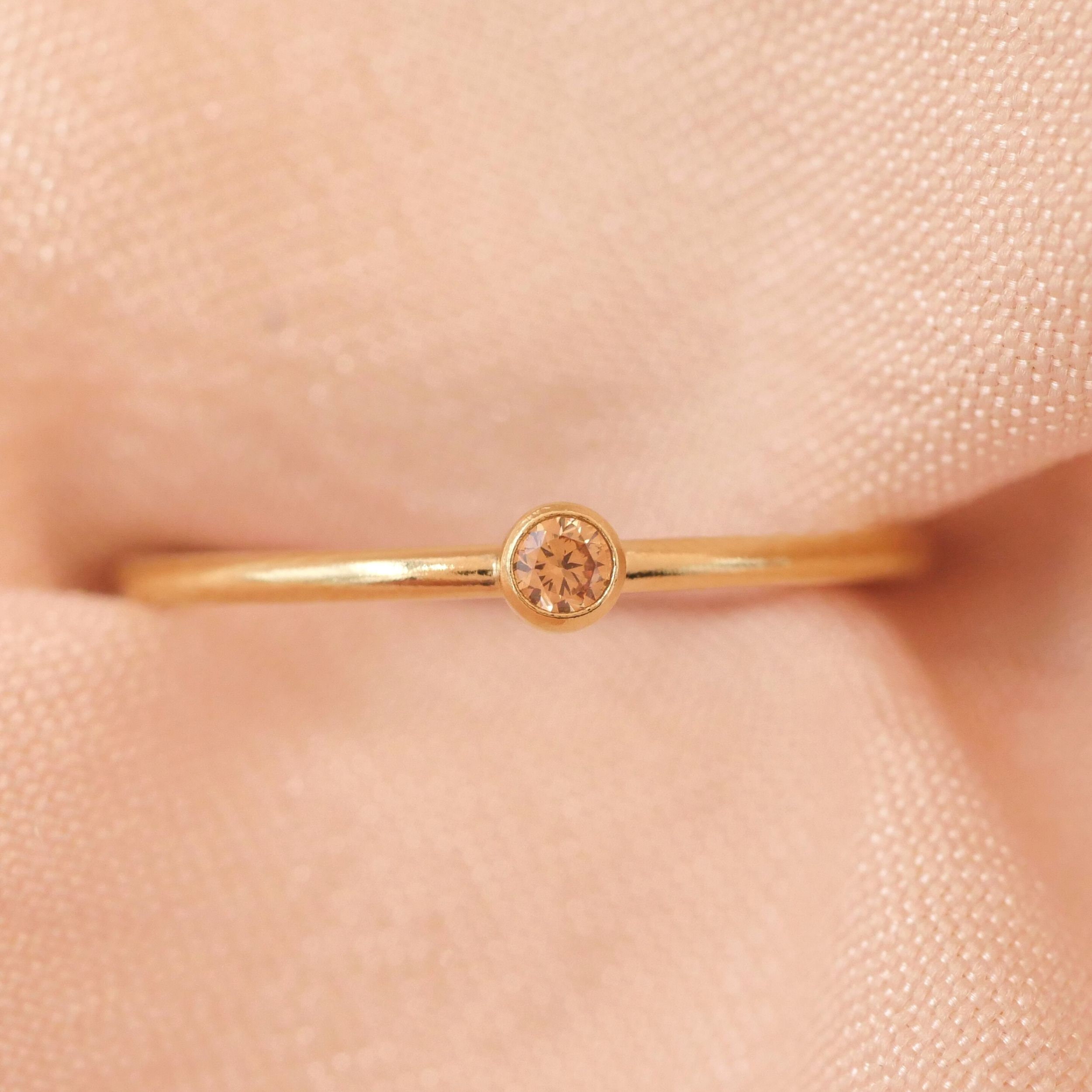 Genuine Citrine and Genuine Diamond Ring - November Birthstone Ring – Gem  of the Day