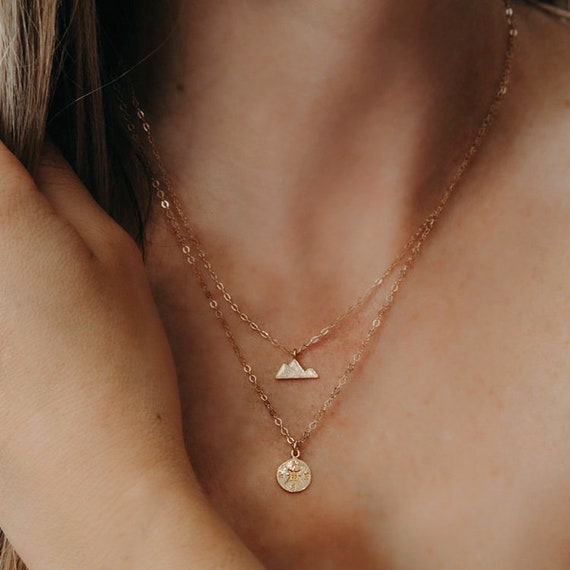 Etsy hotsell mountain necklace