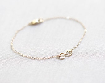 Tiny Infinity Bracelet 14kt Gold Filled