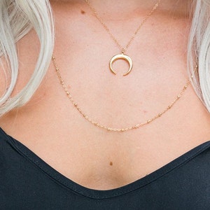 Gold Satellite Necklace 14kt Gold Filled or Sterling Silver Dainty Layering Necklace image 4