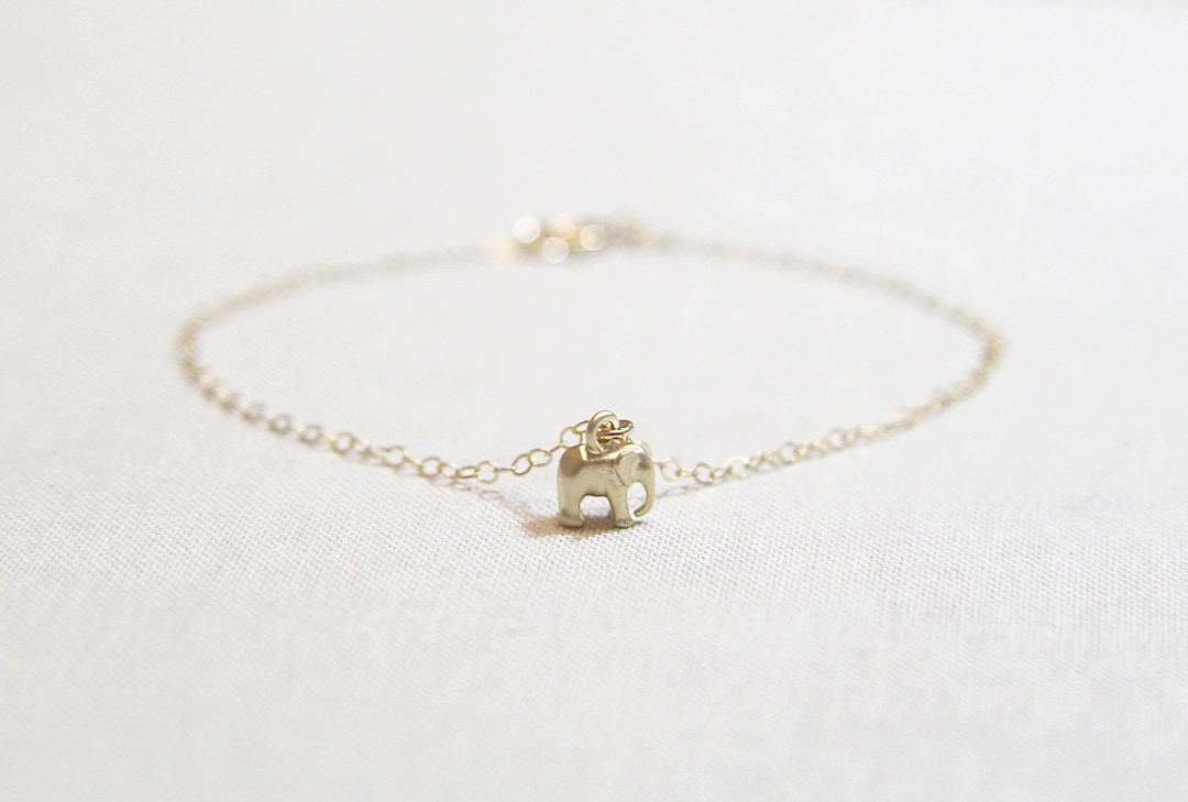 Anklets For Women 18K Gold Plated Elephant Bracelet Lucky