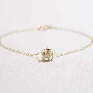 Gold Elephant Bracelet | Elephant Jewelry | 14kt Gold Filled