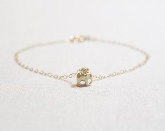 Gold Elephant Bracelet | Elephant Jewelry | 14kt Gold Filled