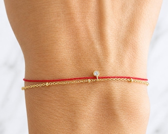 Red string bracelet | Simple bracelet | Goodluck bracelet
