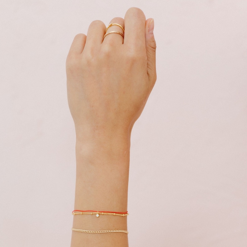 Red string bracelet Simple bracelet Goodluck bracelet image 5