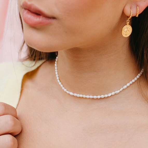 Pearl Choker Necklace Simple Pearl 