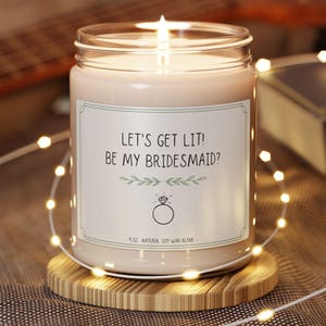 Bridesmaid Proposal Candle, bridesmaid proposal gift idea, funny bridesmaid proposal, bridal party gifts, gift for bridesmaids, proposal