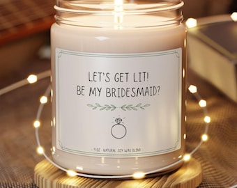Bridesmaid Proposal Candle, bridesmaid proposal gift idea, funny bridesmaid proposal, bridal party gifts, gift for bridesmaids, proposal