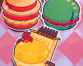 OP Anime Macaron Stickers, Food Desert Sticker