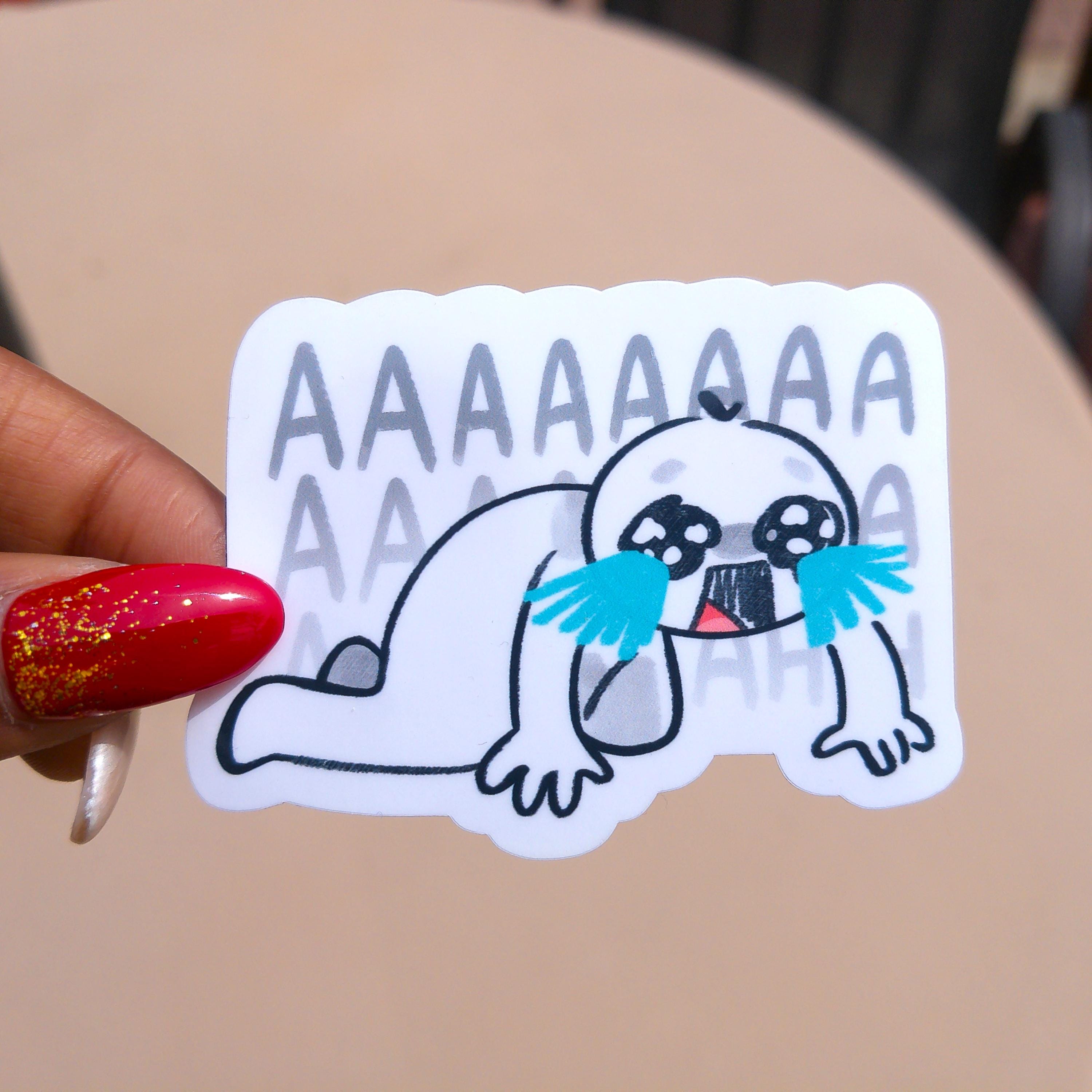 Screaming Crying Sticker: Waterproof Vinyl Laptop Decal - Etsy