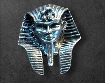 Vintage Sterling Silver Tutankhamun Death Mask Charm Necklace