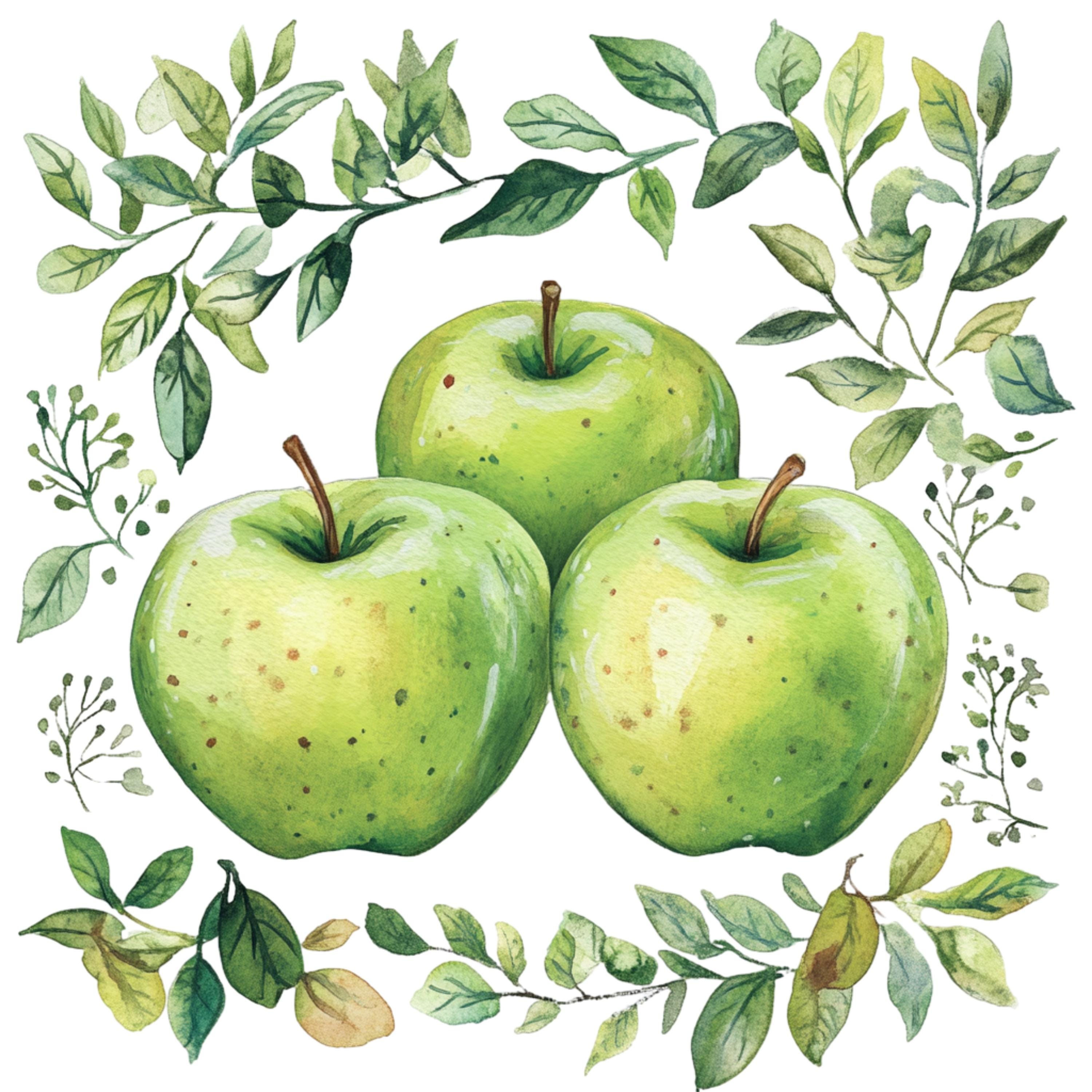 Apple folk art - Etsy México, image size:3000x3000