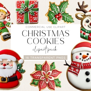 Christmas Cookies Clipart Christmas Baking Clip Art Holiday Clipart Sugar Cookies Clipcart Festive Cookie Designs PNG