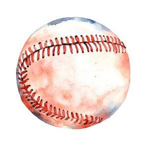 12 Watercolor Baseball Clipart Sports Clip Art Baseball Graphics High Quality PNGs Digital Download Commercial Use Junk Journal
