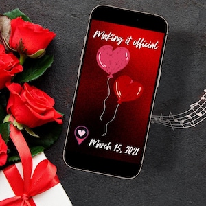 Video animado editable de historia de amor de San Valentín / Plantilla personalizable de recuerdo romántico / GIF digital personalizado para descargar