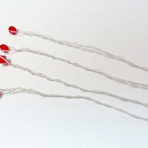 Bead Stems 6 Wired Beads for Bouquets Swarovski Crystal Stems Wired Beads Res Wired Beads for Centerpieces & Floral Arrangement image 1