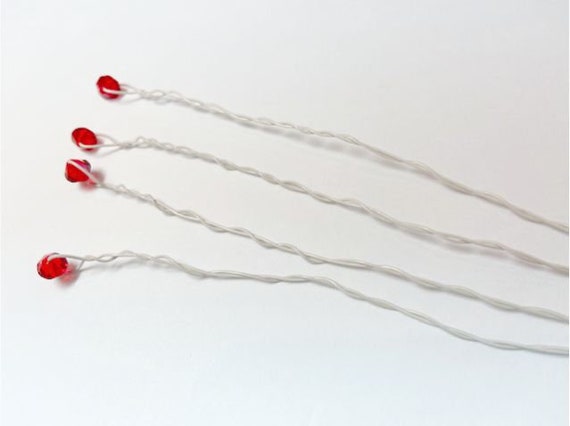 Bead Stems 6 Wired Beads for Bouquets Swarovski Crystal Stems Wired Beads Res Wired Beads for Centerpieces & Floral Arrangement Il_570xn