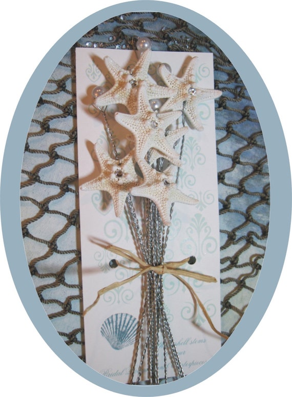 Beach Wedding Starfish // 1 Dozen Starfish Stems // Wedding Bouquets and Centerpieces // Il_570xn