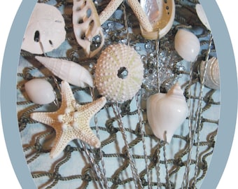 Wired Seashell & Starfish Bouquet Stems: Beach Wedding Centerpieces