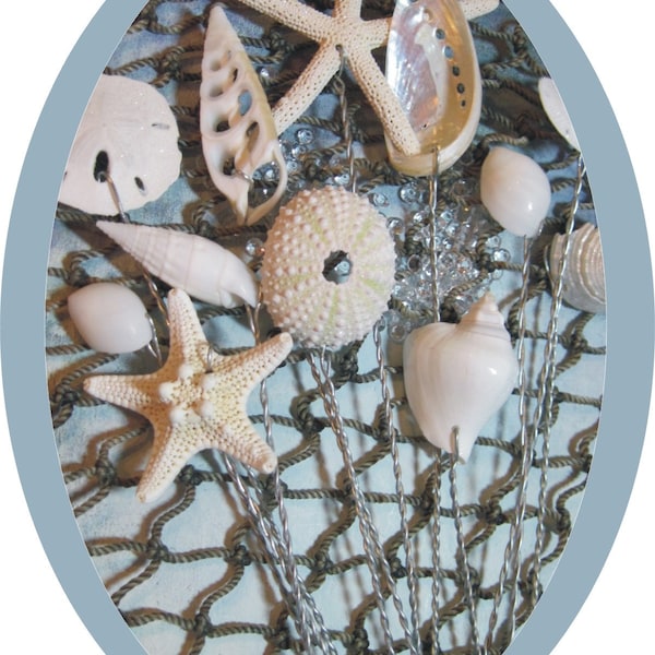 Wired Seashells - 1 Dozen Starfish and Shell Stems - Beach Wedding Bouquets and Centerpieces - add wired shells to your fresh bouquets & DIY