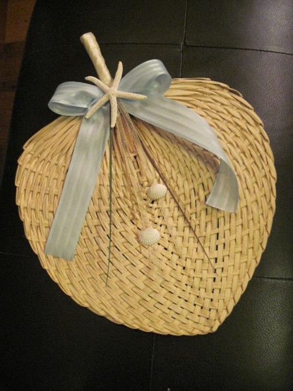 Straw Fan Undecorated - Beach Wedding - Fan - Natural Straw Rattan Fans for Beach Weddings Il_570xn