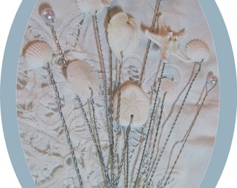 Seashells - 1 Dozen Starfish and Shells for Wedding Bouquets and Centerpieces