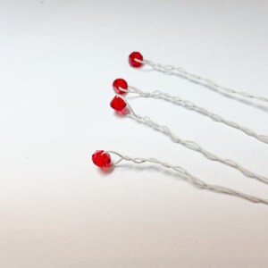 Bead Stems 6 Wired Beads for Bouquets Swarovski Crystal Stems Wired Beads Res Wired Beads for Centerpieces & Floral Arrangement image 2