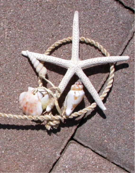 Beach Weddings - Starfish Garland - Chuppa - Cottage Decor - Wedding Decor - Natural Colored - not bright white Il_570xn