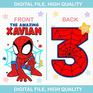 Personalized Spider Birthday Png , Friends Theme Party, Family Png